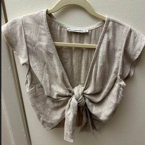 Abercrombie & Fitch Crop Tie Top